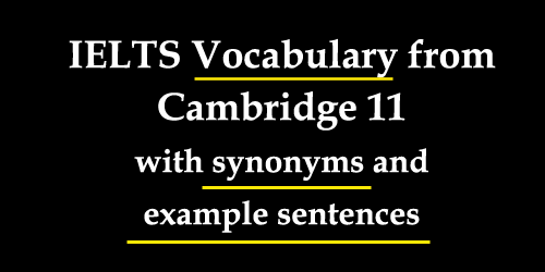 IELTS Vocabulary: Cambridge 11 Listening Test 1