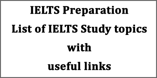 IELTS preparation: Top study topics for Listening, Reading, Writing and Speaking with useful links