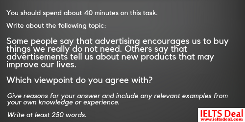 IELTS Writing Task 2: both-view essay and agree-disagree essay on 'advertisement'; with model answers