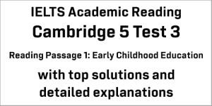 IELTS Academic Reading: Cambridge 5 Test 3 Reading passage 1; Early ...