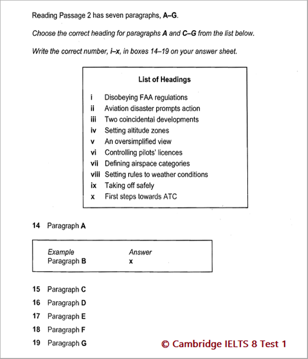 AC & GT IELTS Reading: how to answer Matching Headings/Headlines/ List of Headings; with strategies, methods, tips, detailed explanations and samples practice questions