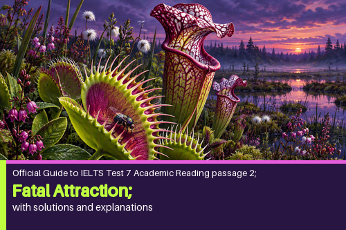Official Guide to IELTS Test 7 Academic Reading passage 2; Fatal Attraction; with solutions and explanations