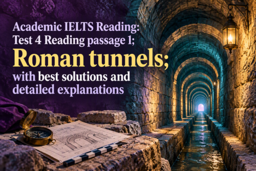 Academic IELTS Reading: Test 4 Reading passage 1; Roman tunnels; with best solutions and detailed explanations