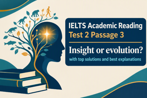 IELTS Academic Reading: Test 2 Passage 3; Insight or evolution?; with top solutions and best explanations